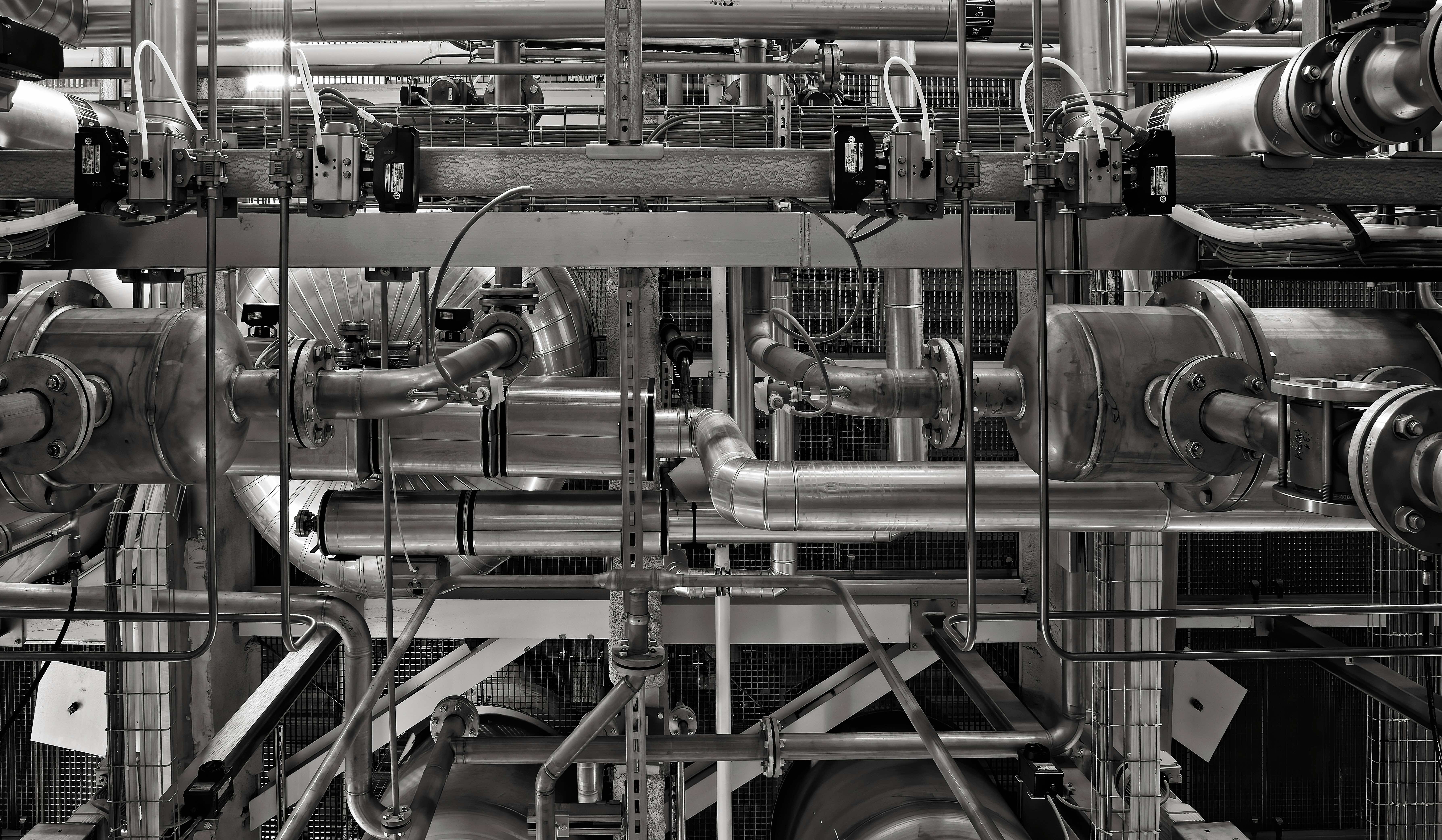 Industrial pipes and valves